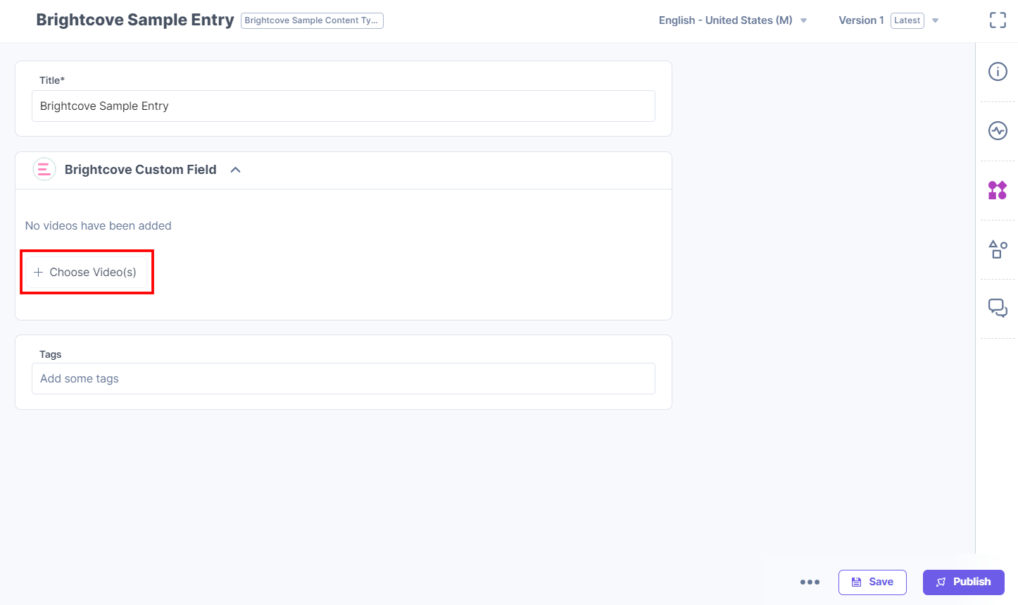 Brightcove-Custom-Field-Entry