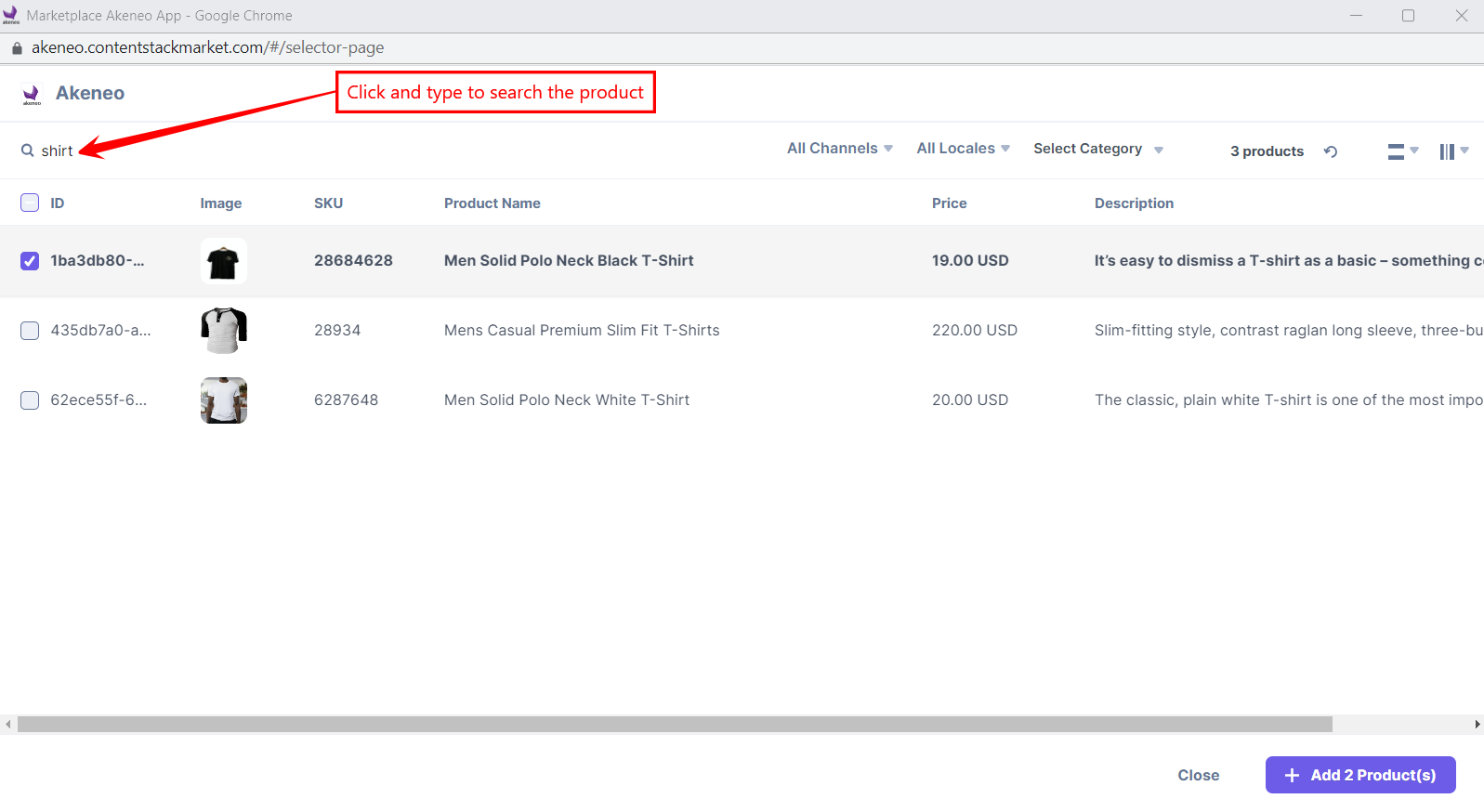 Akeneo-Product-Selector-Page-Search